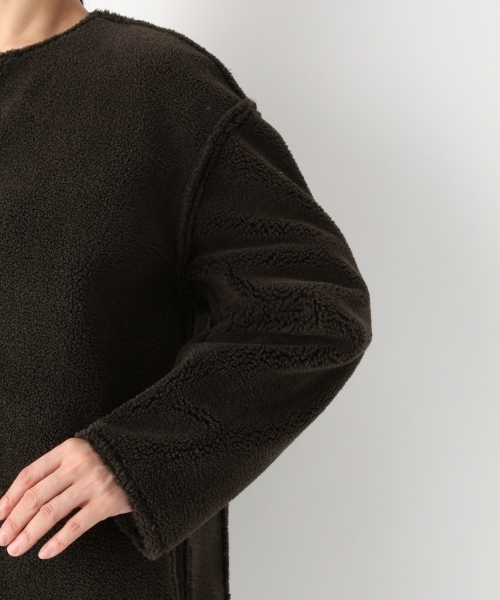 A part by（アパートバイ）の「【リバーシブル】Fムートンボアノーカラーコート　 760495 （ムートンコート・レディース・グレー/チャコールグレー/ナチュラル・MEDIUM/LARGE）」の20枚目の写真