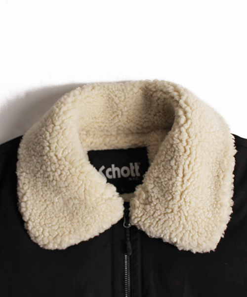 schott（ショット）の「Schott/ショット/URBAN B-3 JACKET/アーバン B-3　ロゴ（ダウンジャケット/コート・メンズ・ブラック/オリーブ・LARGE/MEDIUM/SMALL/X-LARGE）」の5枚目の写真