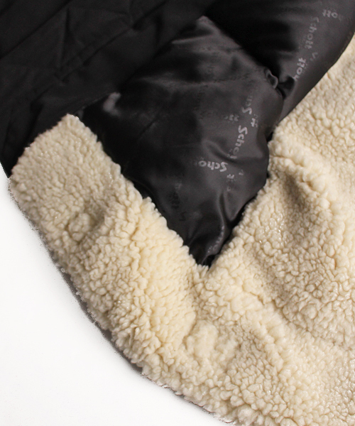 schott（ショット）の「Schott/ショット/URBAN B-3 JACKET/アーバン B-3　ロゴ（ダウンジャケット/コート・メンズ・ブラック/オリーブ・LARGE/MEDIUM/SMALL/X-LARGE）」の14枚目の写真