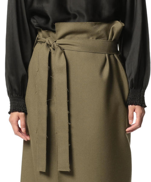 ASTRAET(アストラット)の「ASTRAET(アストラット)ラップ ベルトスカート ◆(スカート・レディース・オリーブ/ワインレッド・0/1)」の6枚目の写真