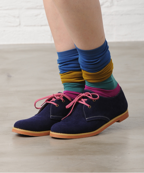 POU DOU DOU（プードゥドゥ）の「デザートブーツ（ブーツ・レディース・ネイビー/イエロー系その他/モカ・03/04）」の2枚目の写真