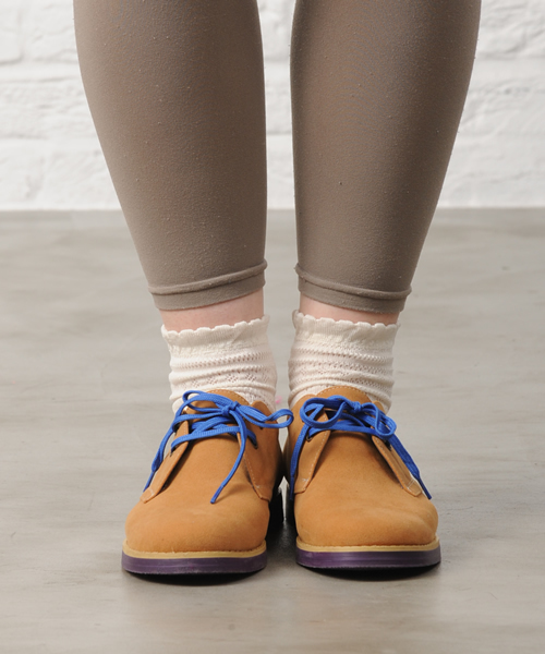 POU DOU DOU（プードゥドゥ）の「デザートブーツ（ブーツ・レディース・ネイビー/イエロー系その他/モカ・03/04）」の4枚目の写真