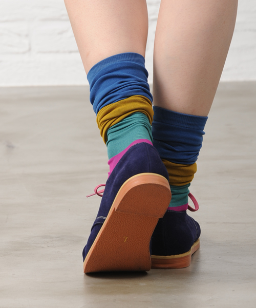 POU DOU DOU（プードゥドゥ）の「デザートブーツ（ブーツ・レディース・ネイビー/イエロー系その他/モカ・03/04）」の9枚目の写真