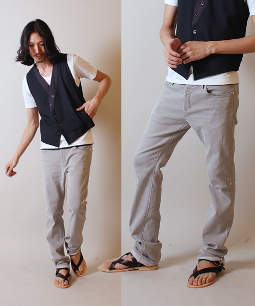 Lui's(ルイス)の「【Lui's】加工デニムパンツ(デニムパンツ・メンズ・グレー/インディゴブルー・SMALL/MEDIUM/LARGE)」の2枚目の写真