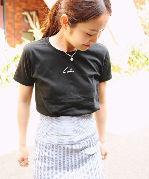 EDIT. FOR LULU（エディットフォールル）の「LULU TEE◆（Tシャツ/カットソー・レディース・ホワイト/ブラック・FREE）」の2枚目の写真