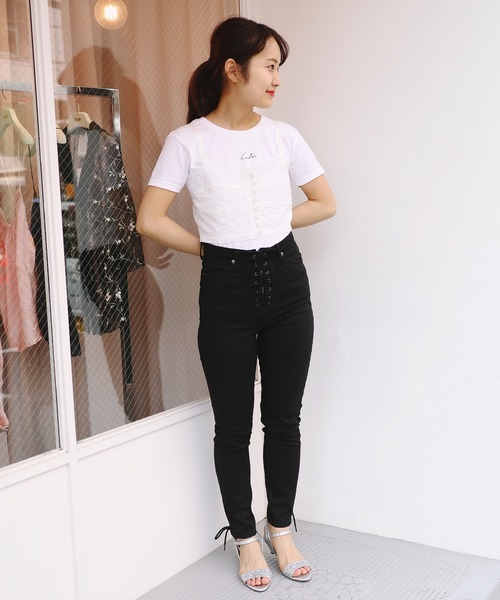 EDIT. FOR LULU（エディットフォールル）の「LULU TEE◆（Tシャツ/カットソー・レディース・ホワイト/ブラック・FREE）」の3枚目の写真