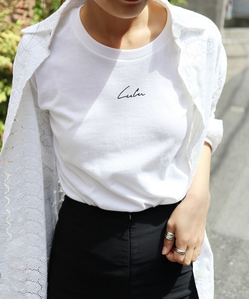 EDIT. FOR LULU（エディットフォールル）の「LULU TEE◆（Tシャツ/カットソー・レディース・ホワイト/ブラック・FREE）」の4枚目の写真