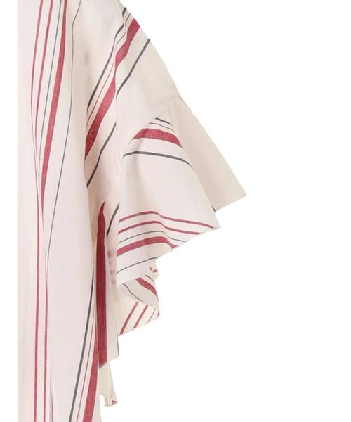 earth music&ecology（アースミュージックアンドエコロジー）の「・ストライプフレアスリーブVネックプルオーバー ●（シャツ/ブラウス・レディース・レッド/グリーン/ネイビー/ベージュ・FREE）」の12枚目の写真