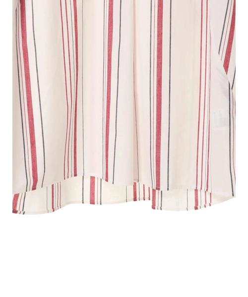 earth music&ecology（アースミュージックアンドエコロジー）の「・ストライプフレアスリーブVネックプルオーバー ●（シャツ/ブラウス・レディース・レッド/グリーン/ネイビー/ベージュ・FREE）」の13枚目の写真