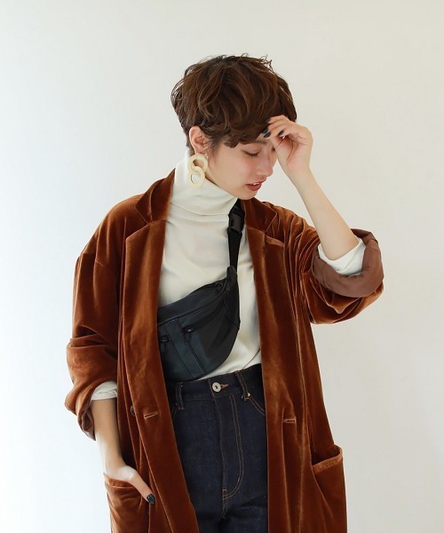 TODAYFUL(トゥデイフル)の「レザーリングピアス(ピアス(両耳用)・レディース・ブラック/ベージュ/キナリ・FREE)」の11枚目の写真