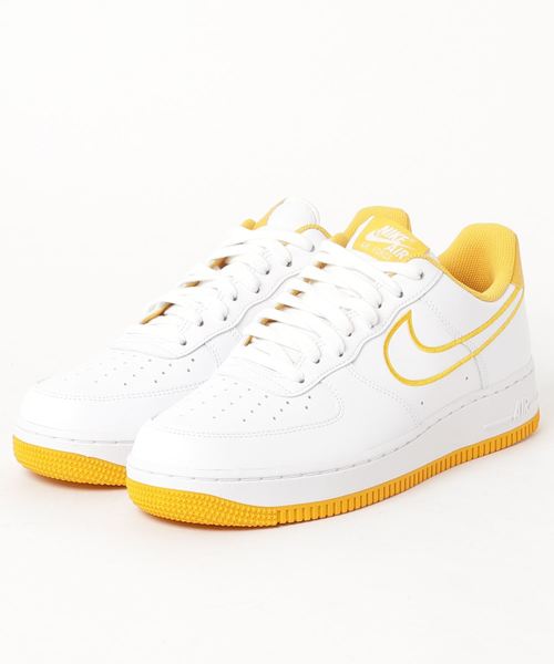 NIKE（ナイキ）の「【NIKE】エアフォース1 '07 LTHR（スニーカー・メンズ・レッド/イエロー・27/27.5/26）」の2枚目の写真