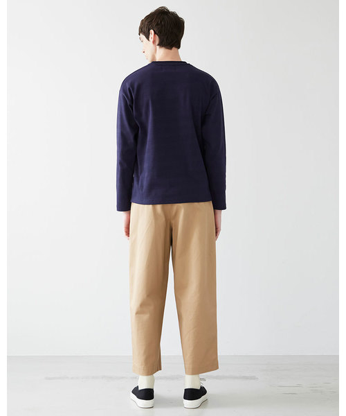 Traditional Weatherwear(トラディショナルウェザーウェア)の「【MENS】ロングスリーブ コットンクルーネックTシャツ(Tシャツ/カットソー・メンズ・ホワイト/ブラック/ネイビー/カーキ・S/M/L)」の7枚目の写真