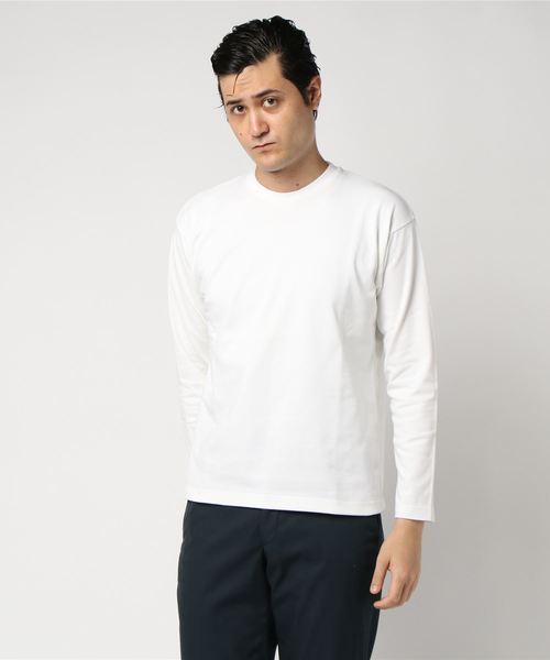 Traditional Weatherwear(トラディショナルウェザーウェア)の「【MENS】ロングスリーブ コットンクルーネックTシャツ(Tシャツ/カットソー・メンズ・ホワイト/ブラック/ネイビー/カーキ・S/M/L)」の2枚目の写真