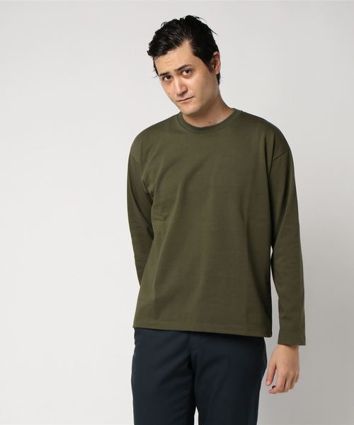 Traditional Weatherwear(トラディショナルウェザーウェア)の「【MENS】ロングスリーブ コットンクルーネックTシャツ(Tシャツ/カットソー・メンズ・ホワイト/ブラック/ネイビー/カーキ・S/M/L)」の3枚目の写真