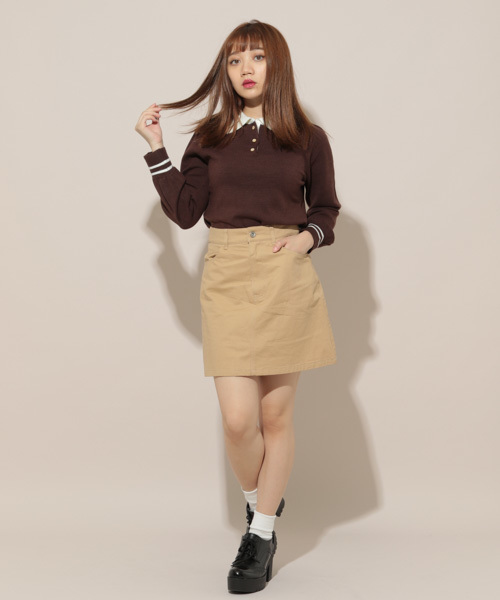 apres jour（アプレジュール）の「えり付きニットトップス【ZOZOTOWN限定アイテム】（ニット/セーター・レディース・ダークブラウン/オフホワイト/ライトグリーン/ライトブラウン・フリー）」の19枚目の写真