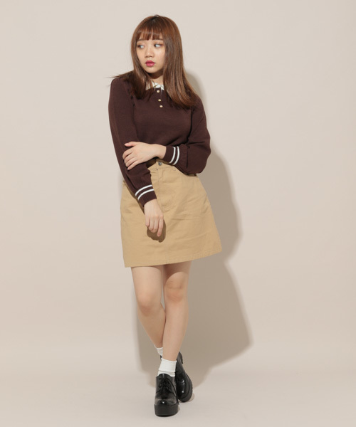 apres jour（アプレジュール）の「えり付きニットトップス【ZOZOTOWN限定アイテム】（ニット/セーター・レディース・ダークブラウン/オフホワイト/ライトグリーン/ライトブラウン・フリー）」の16枚目の写真