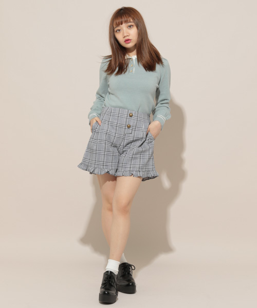 apres jour（アプレジュール）の「えり付きニットトップス【ZOZOTOWN限定アイテム】（ニット/セーター・レディース・ダークブラウン/オフホワイト/ライトグリーン/ライトブラウン・フリー）」の7枚目の写真