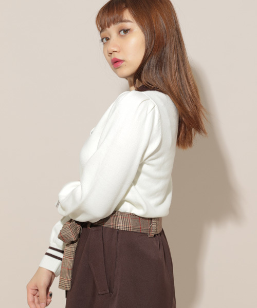 apres jour（アプレジュール）の「えり付きニットトップス【ZOZOTOWN限定アイテム】（ニット/セーター・レディース・ダークブラウン/オフホワイト/ライトグリーン/ライトブラウン・フリー）」の11枚目の写真