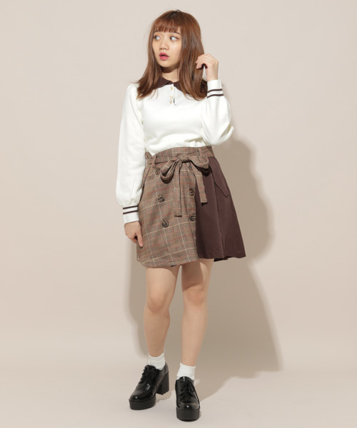 apres jour（アプレジュール）の「えり付きニットトップス【ZOZOTOWN限定アイテム】（ニット/セーター・レディース・ダークブラウン/オフホワイト/ライトグリーン/ライトブラウン・フリー）」の8枚目の写真