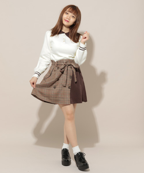 apres jour（アプレジュール）の「えり付きニットトップス【ZOZOTOWN限定アイテム】（ニット/セーター・レディース・ダークブラウン/オフホワイト/ライトグリーン/ライトブラウン・フリー）」の21枚目の写真