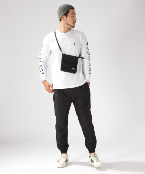 EVERLAST(スポーツ・ライフスタイル)（エバーラスト）の「【EVERLAST（エバーラスト)】別注　袖ロゴロングＴ（Tシャツ/カットソー・メンズ・ホワイト/ブラック/グレー・SMALL/MEDIUM/LARGE）」の7枚目の写真