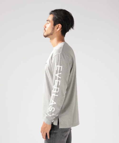 EVERLAST(スポーツ・ライフスタイル)（エバーラスト）の「【EVERLAST（エバーラスト)】別注　袖ロゴロングＴ（Tシャツ/カットソー・メンズ・ホワイト/ブラック/グレー・SMALL/MEDIUM/LARGE）」の14枚目の写真
