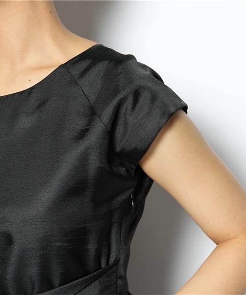 green label relaxing（グリーンレーベルリラクシング）の「GB PE シャンタン W/リボン ワンピース ◆（ドレス・レディース・ブラック/ベージュ/レッド/グレー/ブラウン/ネイビー/ライトブルー/ライトピンク/シャーベット/その他1・36/38/40）」の16枚目の写真