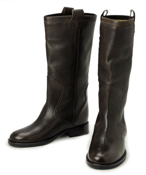 CORSO ROMA，9（コルソローマ）の「【CORSO ROMA9】 レザーブーツ（ブーツ・レディース・ブラウン/ブラック・37/36/38）」の2枚目の写真