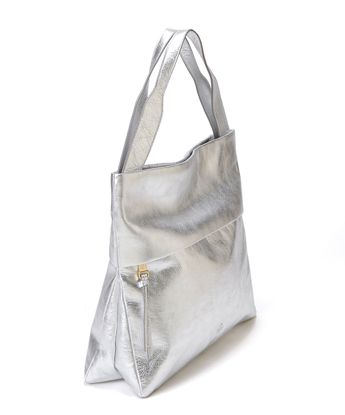 TOPKAPI（トプカピ）の「イタリアンシュリンクレザー・2マチトートバッグSOFFICE[ソフィチェ]（トートバッグ・レディース・ブラック/シルバー/グレー×ピンク・FREE）」の14枚目の写真