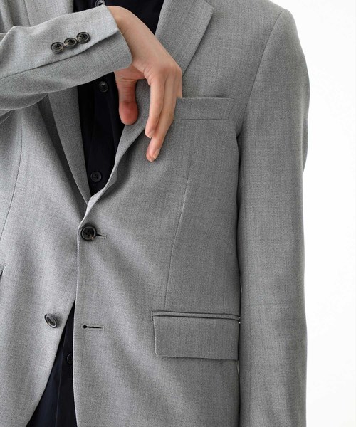 STUDIOUS（ステュディオス）の「【STUDIOUS】トリコチンノッチド2ボタンテーラードジャケット（テーラードジャケット・メンズ・ネイビー/グレー・1/2/3）」の7枚目の写真
