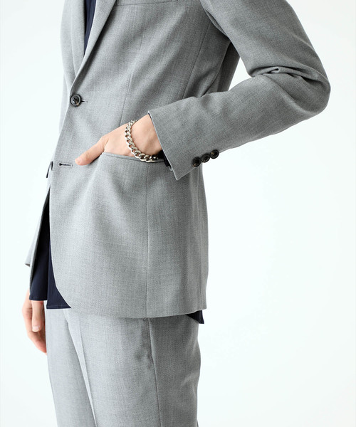 STUDIOUS（ステュディオス）の「【STUDIOUS】トリコチンノッチド2ボタンテーラードジャケット（テーラードジャケット・メンズ・ネイビー/グレー・1/2/3）」の10枚目の写真