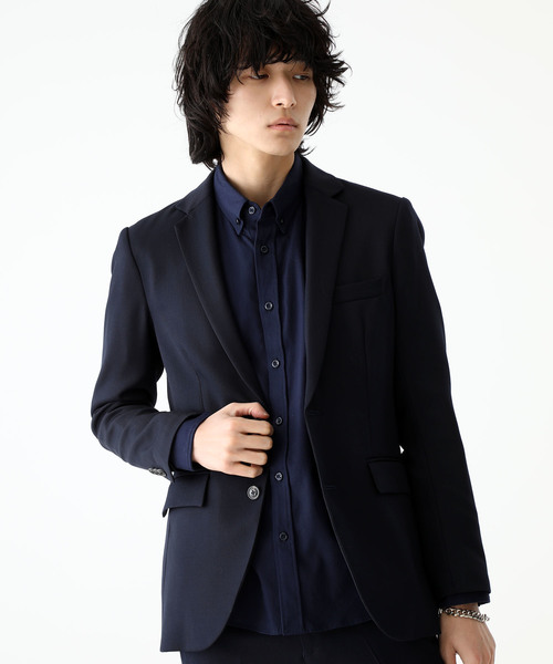 隆志 STUDIOUS ステュディオス　ストレッチ　ジャケット　ネイビー STUDIOUS ステュディオス ストレッチ ジャケット ネイビー