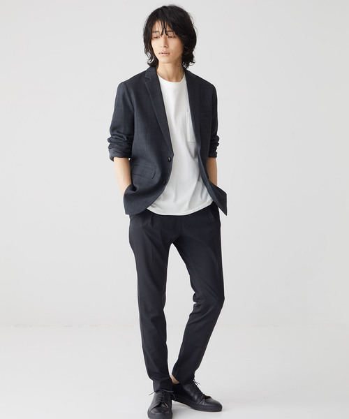 隆志 STUDIOUS ステュディオス　ストレッチ　ジャケット　ネイビー STUDIOUS ステュディオス ストレッチ ジャケット ネイビー