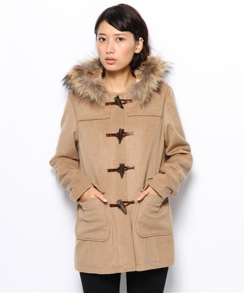 603(ロクマルサン)の「603 ファー付ダッフルコート(ダッフルコート・レディース・ブラウン・FREE)」の2枚目の写真