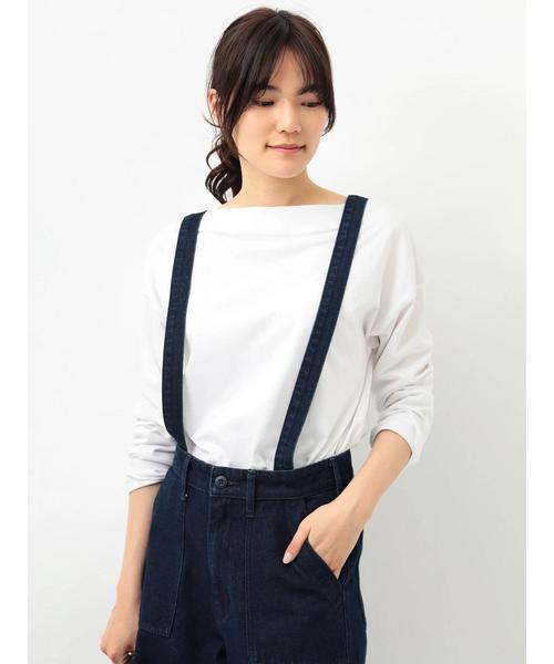AMERICAN HOLIC(アメリカンホリック)の「ボートネック裾ラウンドプルオーバー(Tシャツ/カットソー・レディース・チャコールグレー/オフホワイト/ホワイト系その他/ブラック系その他4/イエロー系その他2・FREE)」の12枚目の写真