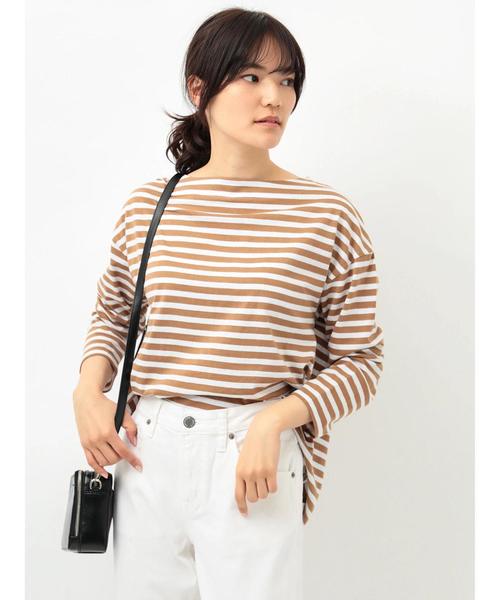 AMERICAN HOLIC(アメリカンホリック)の「ボートネック裾ラウンドプルオーバー(Tシャツ/カットソー・レディース・チャコールグレー/オフホワイト/ホワイト系その他/ブラック系その他4/イエロー系その他2・FREE)」の11枚目の写真