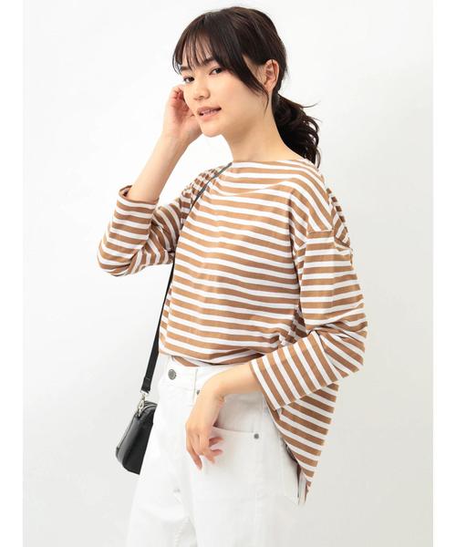 AMERICAN HOLIC(アメリカンホリック)の「ボートネック裾ラウンドプルオーバー(Tシャツ/カットソー・レディース・チャコールグレー/オフホワイト/ホワイト系その他/ブラック系その他4/イエロー系その他2・FREE)」の10枚目の写真