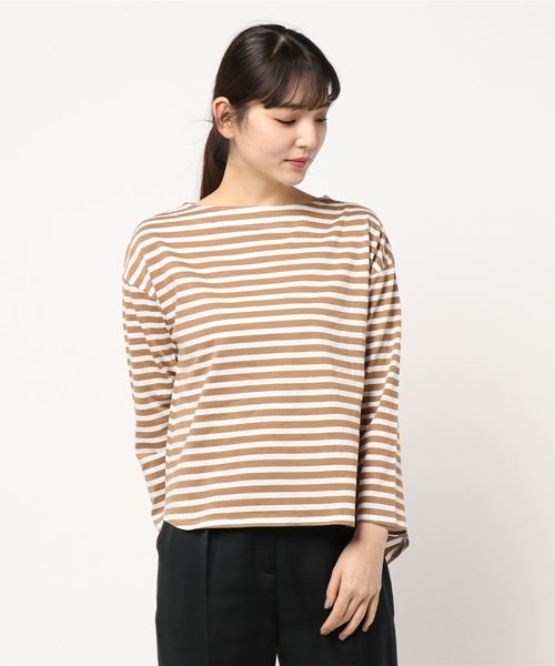 AMERICAN HOLIC(アメリカンホリック)の「ボートネック裾ラウンドプルオーバー(Tシャツ/カットソー・レディース・チャコールグレー/オフホワイト/ホワイト系その他/ブラック系その他4/イエロー系その他2・FREE)」の9枚目の写真
