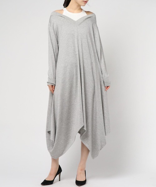 six voma(シックスヴォーマ)の「six voma ( シックスヴォーマ )/ Layered Irregular Knit Dress レイヤード イレギュラー ニットワンピース SV-11202(ワンピース・レディース・ベージュ/グレー/テラコッタ・FREE)」の13枚目の写真