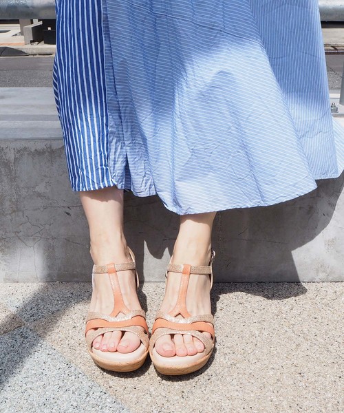 あしながおじさん（アシナガオジサン）の「〈あしながおじさん〉プラットフォームサンダル（サンダル・レディース・ライトグリーン/ブラック/ホワイト/ピンク・S/LL/M/L）」の4枚目の写真