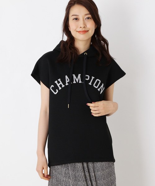 Champion(チャンピオン)の「Champion フーデットフレンチプルオーバー(パーカー・レディース・グレー/ブラック・02)」の1枚目の写真