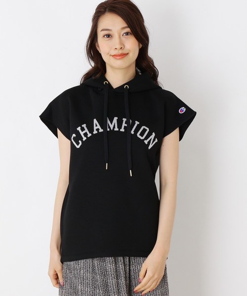 Champion(チャンピオン)の「Champion フーデットフレンチプルオーバー(パーカー・レディース・グレー/ブラック・02)」の7枚目の写真