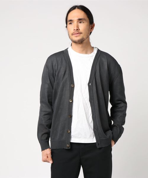 GLOSTER(グロスター)の「Vネックカーディガン(カーディガン/ボレロ・メンズ・ネイビー/グレー/キャメル・S/M/L/XL)」の6枚目の写真