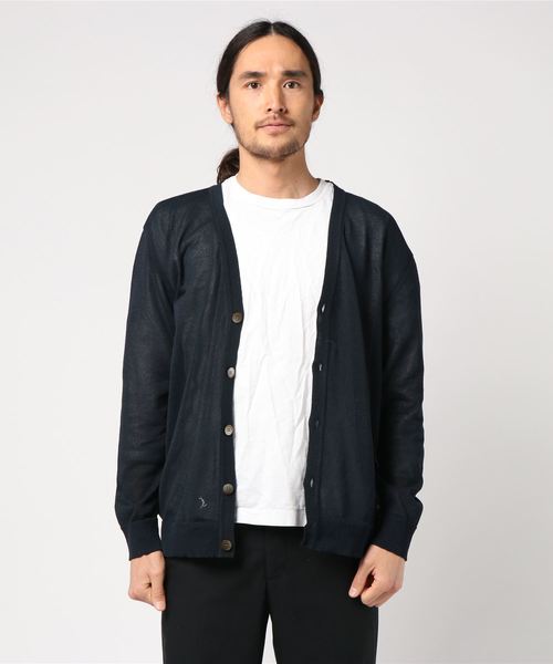 GLOSTER(グロスター)の「Vネックカーディガン(カーディガン/ボレロ・メンズ・ネイビー/グレー/キャメル・S/M/L/XL)」の5枚目の写真