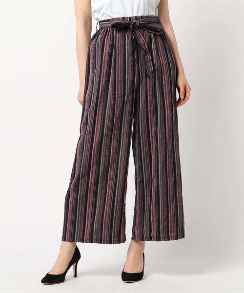 Libby&Rose(リビーアンドローズ)の「マルチストライプワイドパンツ(その他パンツ・レディース・ブラック/レッド/ブルー・FREE)」の19枚目の写真