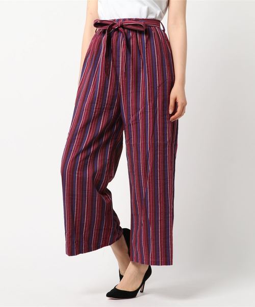 Libby&Rose(リビーアンドローズ)の「マルチストライプワイドパンツ(その他パンツ・レディース・ブラック/レッド/ブルー・FREE)」の17枚目の写真