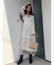 Vintage dot long ワンピース