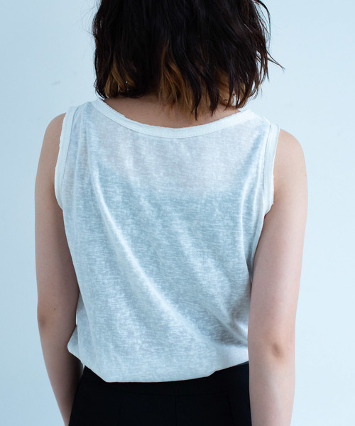 Aunt Marie's（アントマリーズ）の「AUNT MARIE'S ダメージスラブタンク（タンクトップ・レディース・ホワイト/ブラック/ブラウン/オレンジ・FREE）」の11枚目の写真