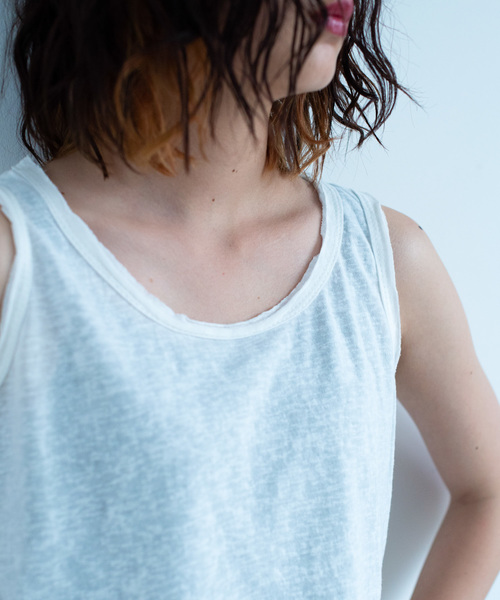 Aunt Marie's（アントマリーズ）の「AUNT MARIE'S ダメージスラブタンク（タンクトップ・レディース・ホワイト/ブラック/ブラウン/オレンジ・FREE）」の20枚目の写真