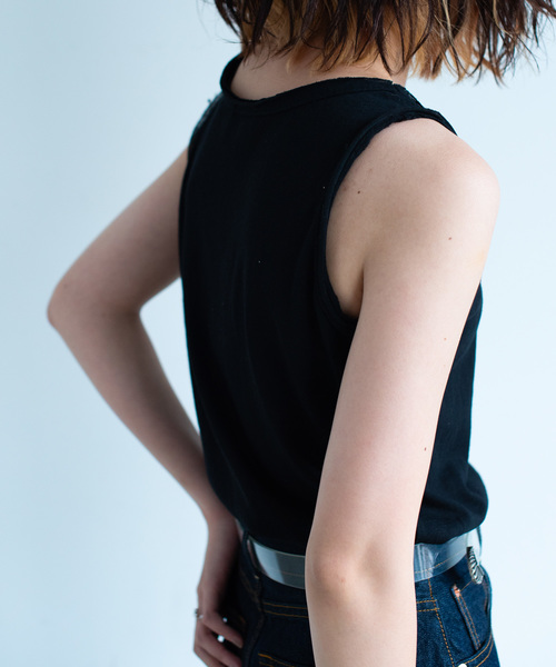 Aunt Marie's（アントマリーズ）の「AUNT MARIE'S ダメージスラブタンク（タンクトップ・レディース・ホワイト/ブラック/ブラウン/オレンジ・FREE）」の12枚目の写真